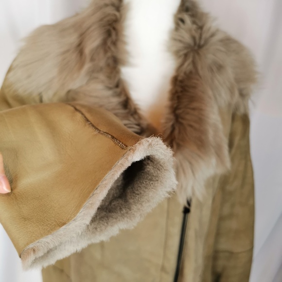 Vince Shearling Long Coat - Picture 3 of 7